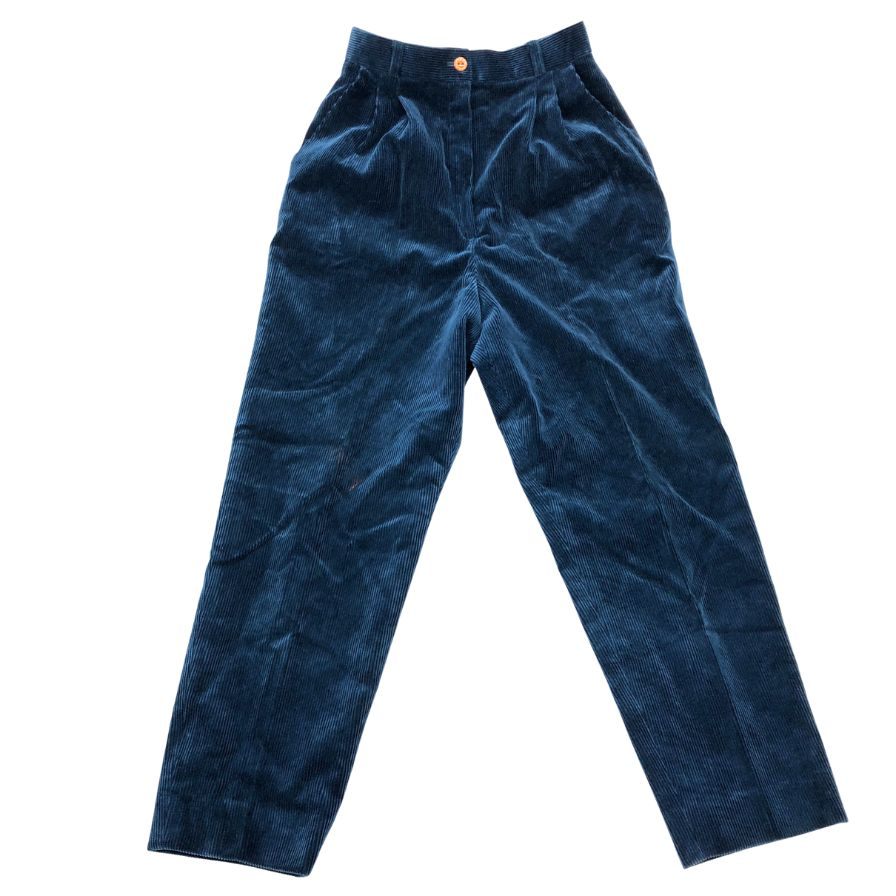 クリスチャン ディオール スポーツ パンツ コーデュロイ ブルー系 Mサイズ レディース CHRISTIAN DIOR SPORTS 【AFB48】