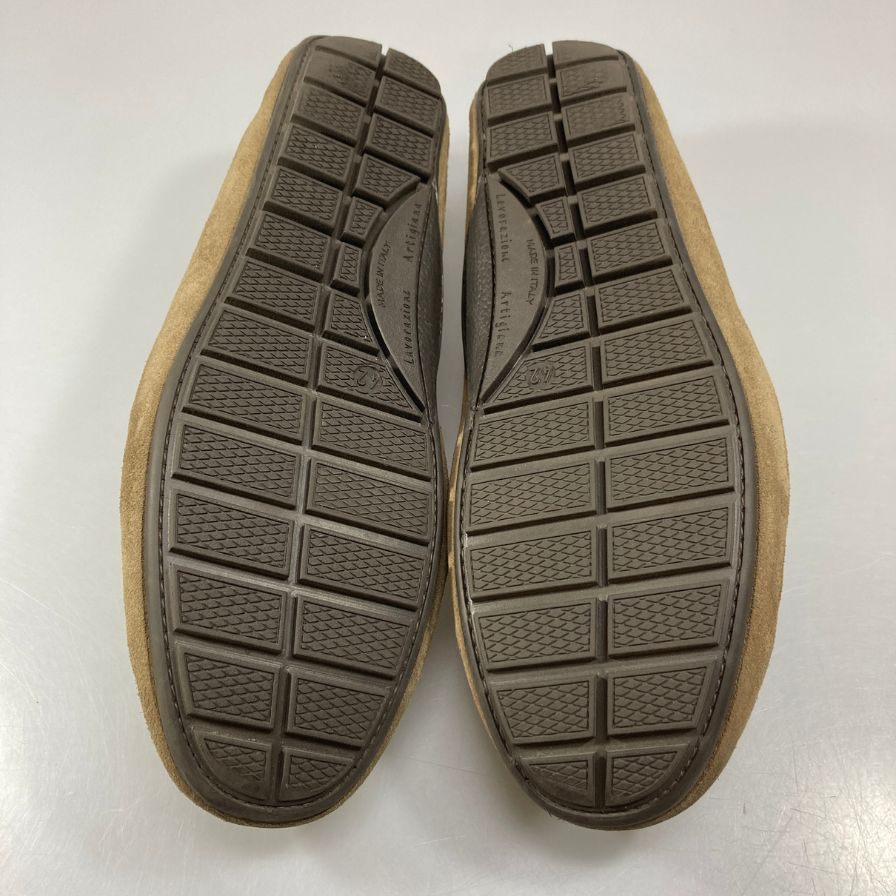 バーニーズニューヨーク ドライビングシューズ スエード モカシン メンズ ベージュ サイズ42 BARNEYS NEWYORK 約27.0cm【AFC32】
