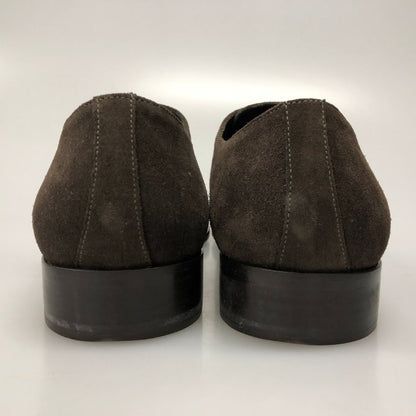 ブルックスブラザーズ レザーシューズ ダブルモンクストラップ スエード メンズ ブラウン サイズUK10.5 BROOKS BROTHERS 約28.5cm【AFD15】