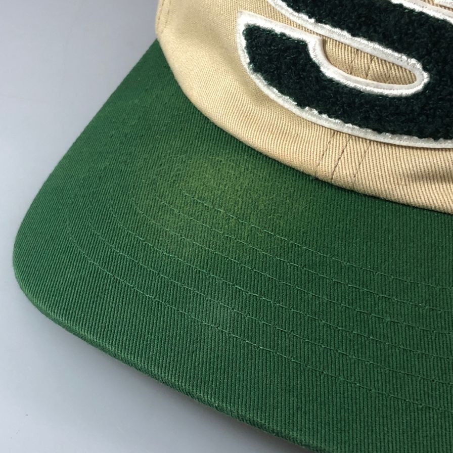 ステューシー キャップ 6パネル 2トーン アップリケ ワッペン 1311061 ベージュ グリーン STUSSY【AFB54】【中古】