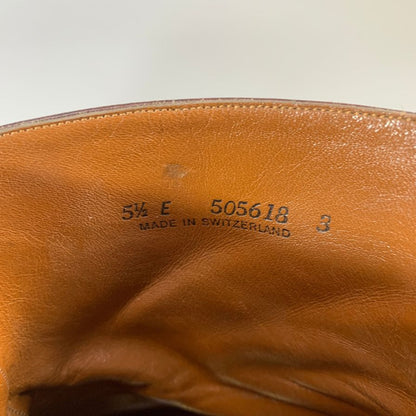 バリー レザーブーツ  505618 サイドジップ カーフ ブラウン サイズUK5.5E レディース BALLY 約24.5cm【YB2】
