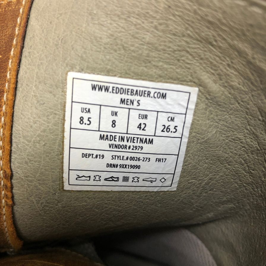 エディ バウアー ブーツ K-SERIES WEATHEREDGE スエード ブラウン系 サイズUS8.5 メンズ Eddie Bauer 約26.5cm【AFD2】