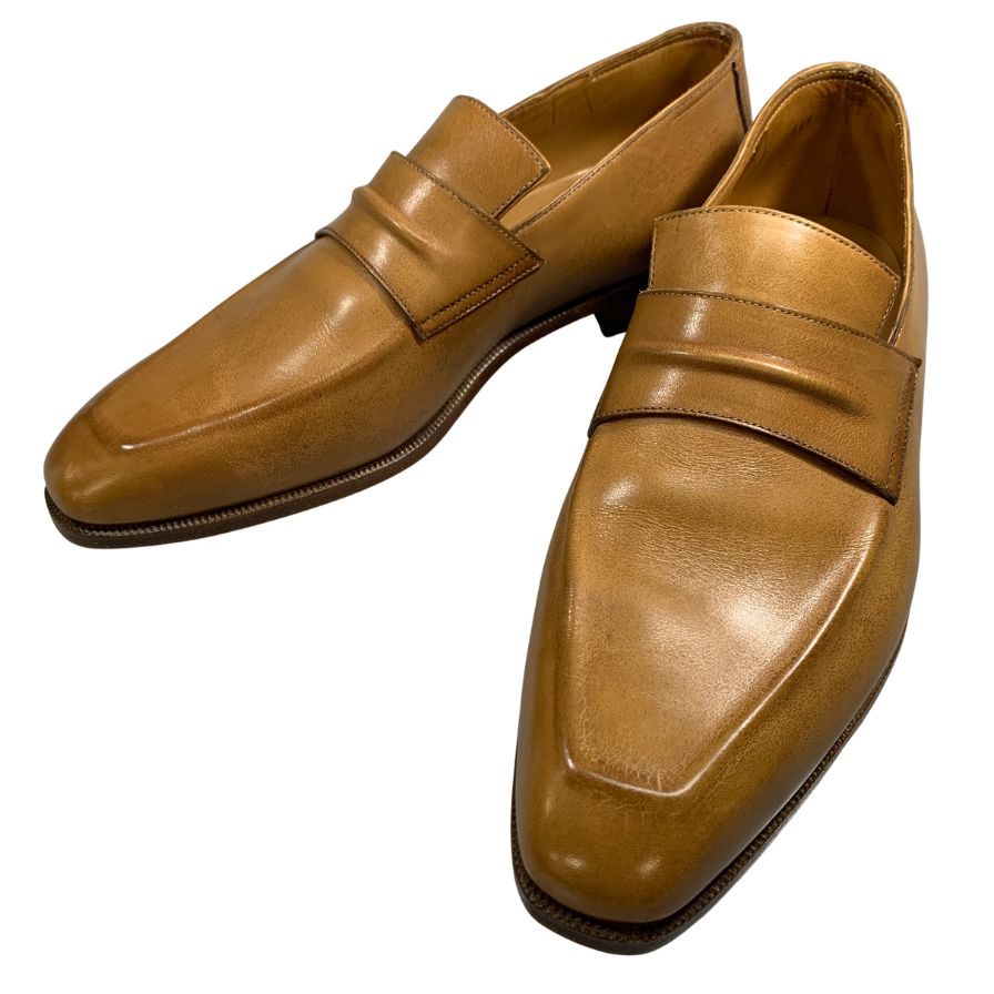 ベルルッティ コインローファー カーフ メンズ ブラウン サイズ UK8.5 Berluti 約27.0cm【AFC43】
