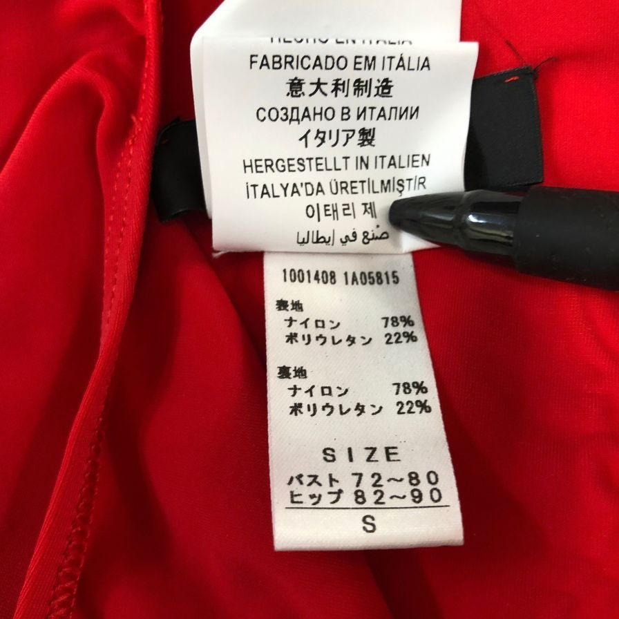 ヴェルサーチ スイムウェア ハイレグ レッド メデューサ レディース サイズ1 VERSACE【AFI16】【中古】