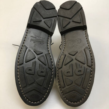 パラブーツ レザーブーツ リスレザー チェック コンビ ウール ツイード ネイビー メンズ サイズ8 PARABOOT ブーツ 約27.0cm【LA】【中古】