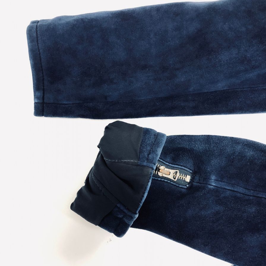 極美品◆レミレリーフ ビームス別注 シングルライダースジャケット スエード ネイビー メンズ サイズM REMI RELIEF BEAMS 【AFG1】
