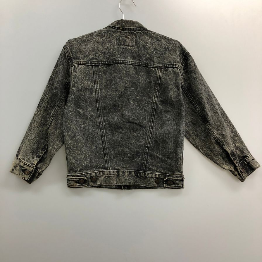 中古◆リーバイス デニムジャケット 57508 80年代 ボタン裏511 USA製 ブラック メンズ サイズM LEVI’S 【AFA9】