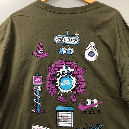 美品◆ナイキ 半袖Tシャツ SB M90 SKATE CHAR グリーン メンズ サイズXXL NIKE 【AFB3】