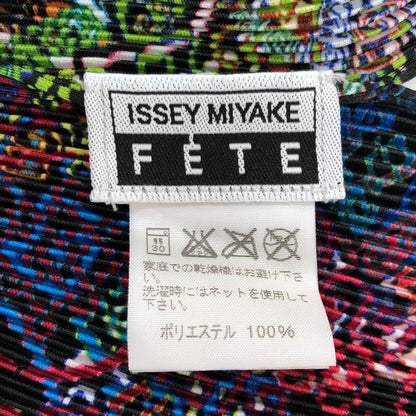 極美品◆イッセイミヤケ フェット ノースリーブシャツ マルチカラー 総額 レディース サイズ02 IF54FJ718 ISSEY MIYAKE FETE 【AFB16】