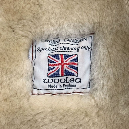 中古◆アクアスキュータム ラムレザー ハーフコート ウーリア ムートン イングランド製 メンズ サイズ40 ブラウン Aquascutum 【AFF24】