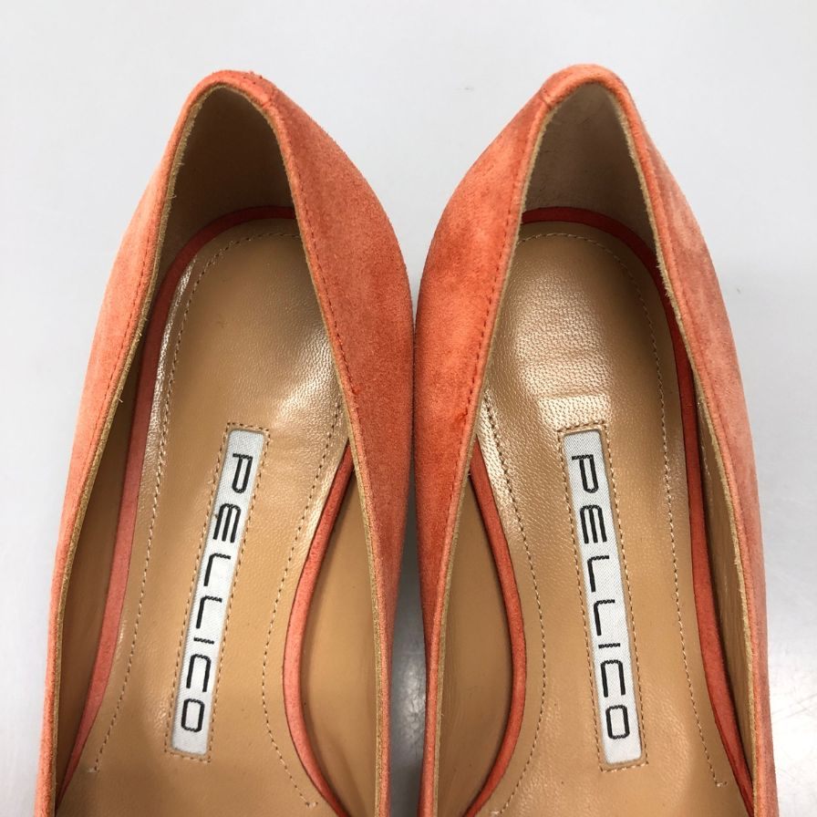 ペリーコ パンプス スエード オレンジ系 35 PELLICO 約22.0cm【AFD13】