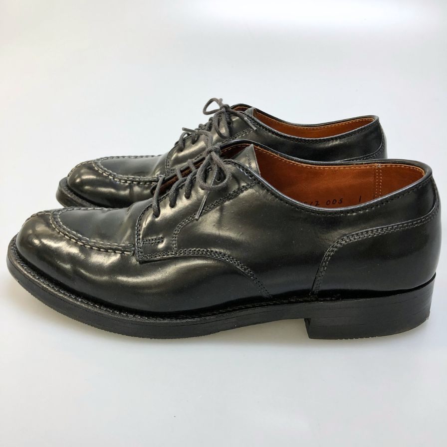 オールデン レザーシューズ 2451 Uチップ コードバン メンズ 5ハーフ 黒 Alden ビジネスシューズ 約23.5cm【LA】【中古】