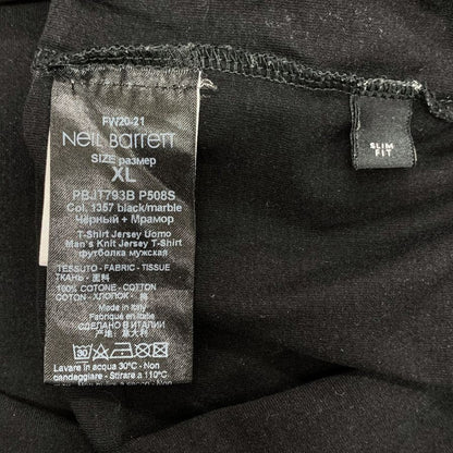 美品◆ニールバレット Tシャツ 20AW Hybrid Mohawk God TEE PBJT793B-P508S メンズ サイズXL ブラック Neil Barrett 【AFB15】