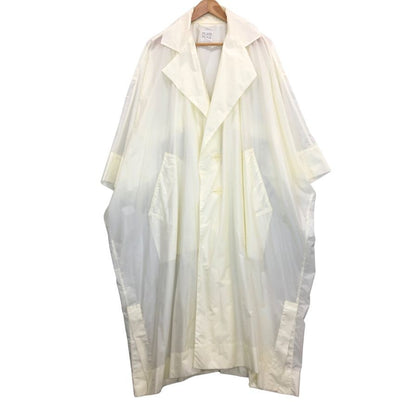 中古◆プリーツプリーズ ウィンドコート ナイロン ホワイト サイズフリー PP11-ZA961 PLEATS PLEASE ISSEY MIYAKE 【AFB19】