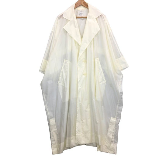 中古◆プリーツプリーズ ウィンドコート ナイロン ホワイト サイズフリー PP11-ZA961 PLEATS PLEASE ISSEY MIYAKE 【AFB19】