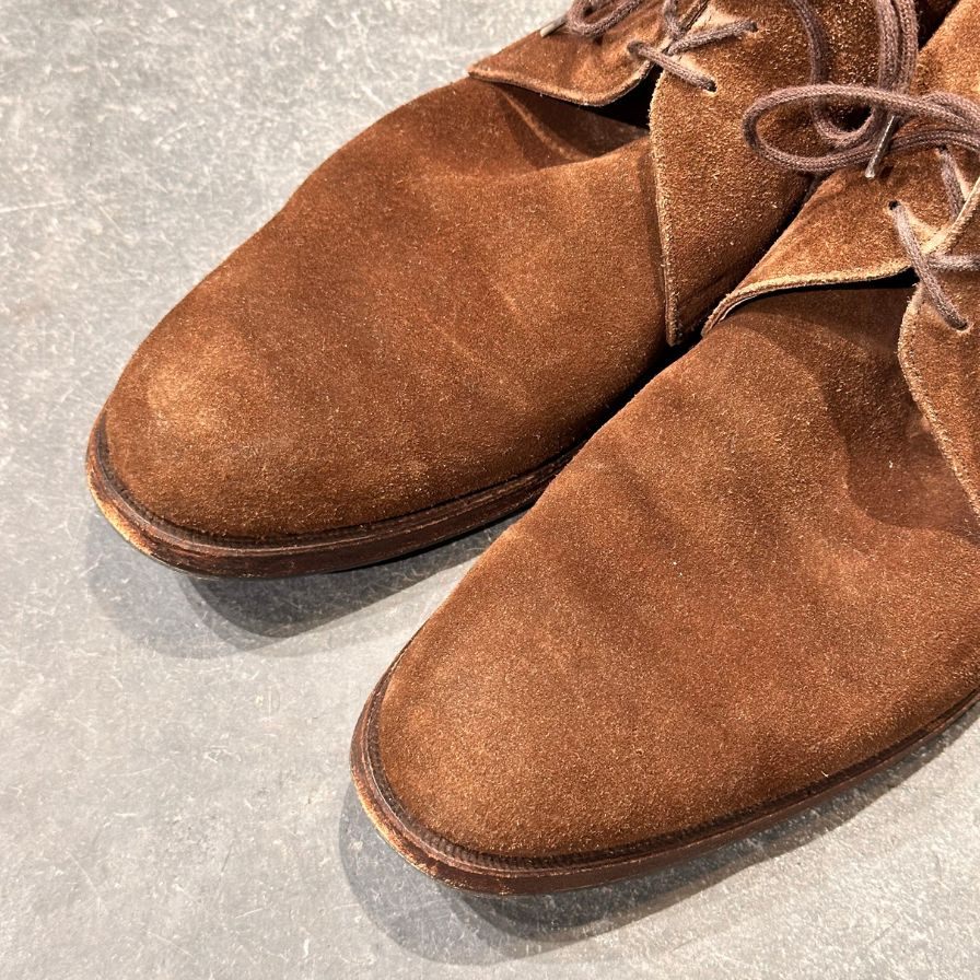 クロケット＆ジョーンズ チャッカブーツ チャッカ アンラインド スエード ブラウン サイズUK8D メンズ CROCKETT&JONES ブーツ 約26.5cm【LA】【中古】
