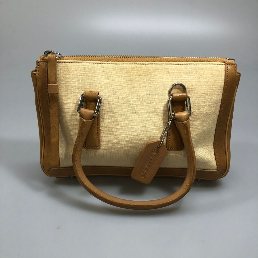 コーチ ショルダーバッグ 2WAY キャンバス×レザー ベージュ レディース 9436 COACH【AFE6】