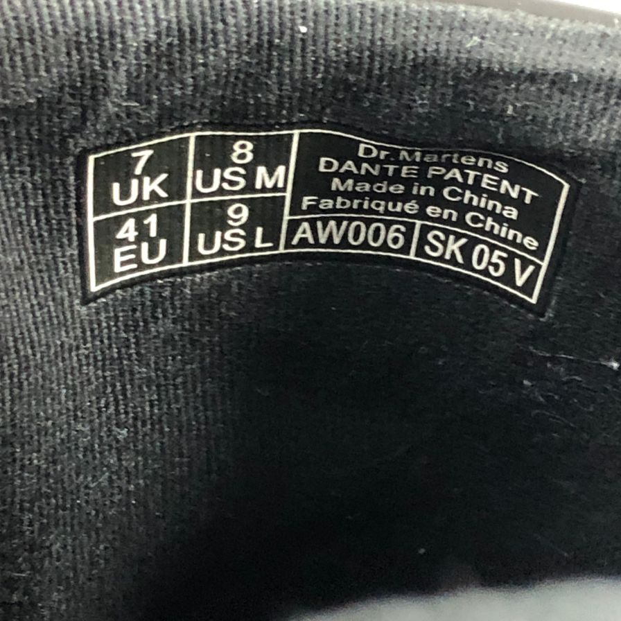ドクターマーチン レザースニーカー SPIN パテントレザー ブラック サイズUK7 Dr.Martens 約26.0cm【AFC53】