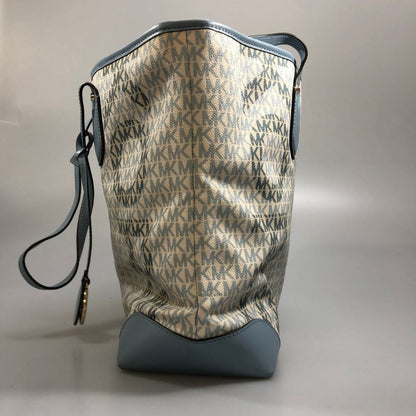 マイケルコース ラージトートバッグ エヴァ ロゴ シグネチャー ブルー系  MICHAEL KORS【AFE6】