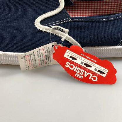 ヴァンズ スリッポン スニーカー スケート刺繍 メンズ サイズ28.5 ネイビー VANS 約28.5cm【PTM】