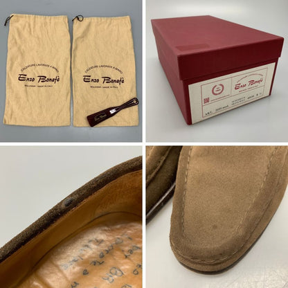 エンツォボナフェ ビットローファー スエード ブラウン UK8.5 メンズ Enzo Bonafe ローファー 約27.0cm【LA】【中古】