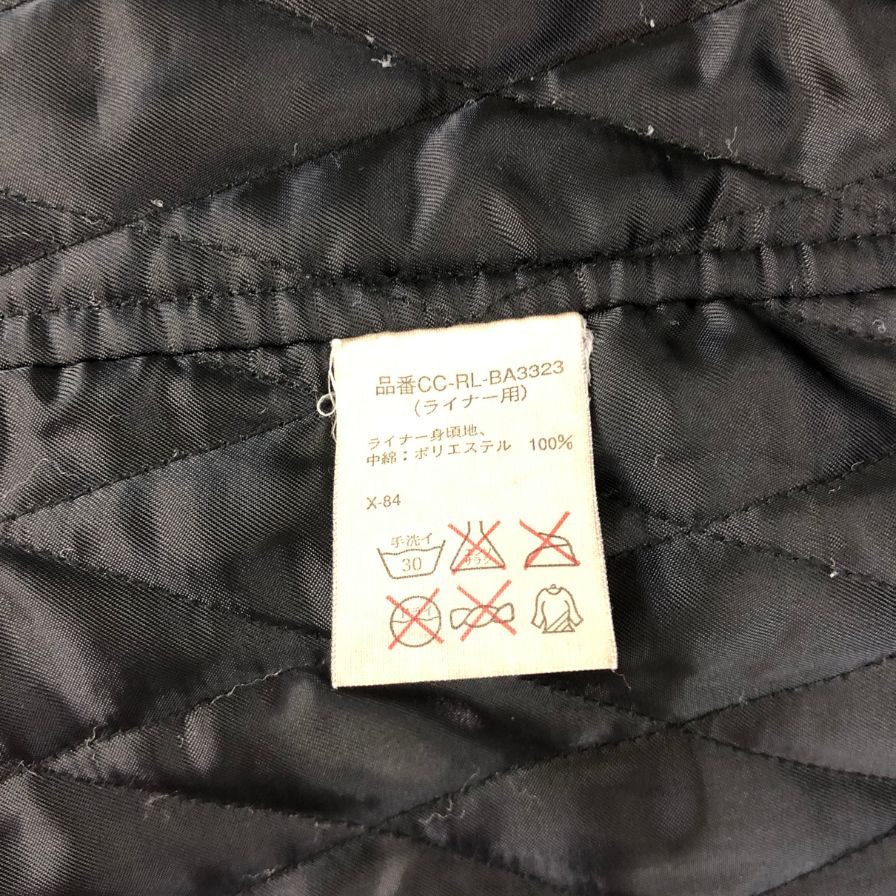 中古◆ポロラルフローレン ハーフコート 90年代 中綿ライナー付き ブラック メンズ サイズL Polo Ralph Lauren 【AFB9】