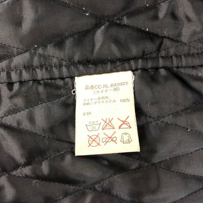 中古◆ポロラルフローレン ハーフコート 90年代 中綿ライナー付き ブラック メンズ サイズL Polo Ralph Lauren 【AFB9】