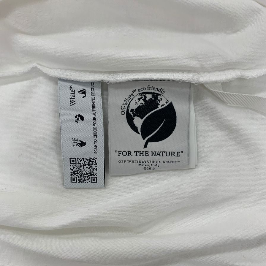 極美品◆オフホワイト グラフィック ロゴTシャツ 23SS OWAA089S23JER017 メンズ サイズM ホワイト OFF-WHITE 【AFB19】