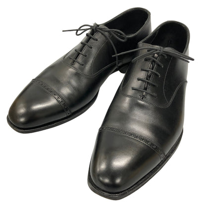 クロケット&ジョーンズ レザーシューズ BELGRAVE ストレートチップ サイズ8.5 メンズ ブラック CROCKETT&JONES ビジネスシューズ 約27.0cm【LA】【中古】