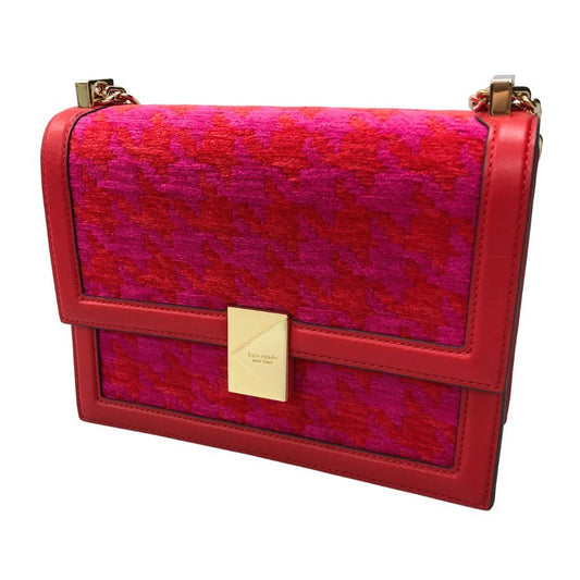 ケイトスペード ハンドバッグ デコ ペブルレザー アンド スエード チェーン ショルダー ピンク Kate spade【AFE2】