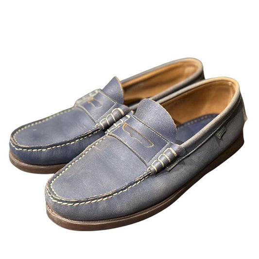 パラブーツ  ローファー コロー クラックレザー ネイビー サイズUK7.5 PARABOOT ビジネスシューズ 約26.5cm【LA】【中古】