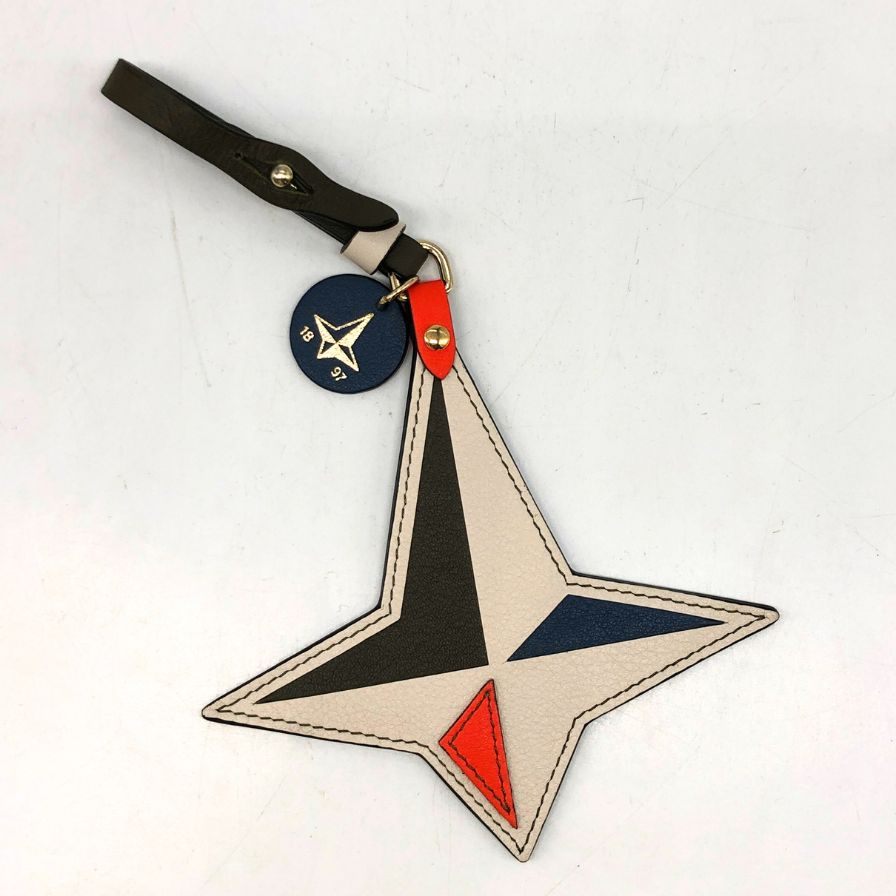 グローブトロッター チャーム キーホルダー ノーススター ネイビー系 globe-trotter【AFI19】【中古】