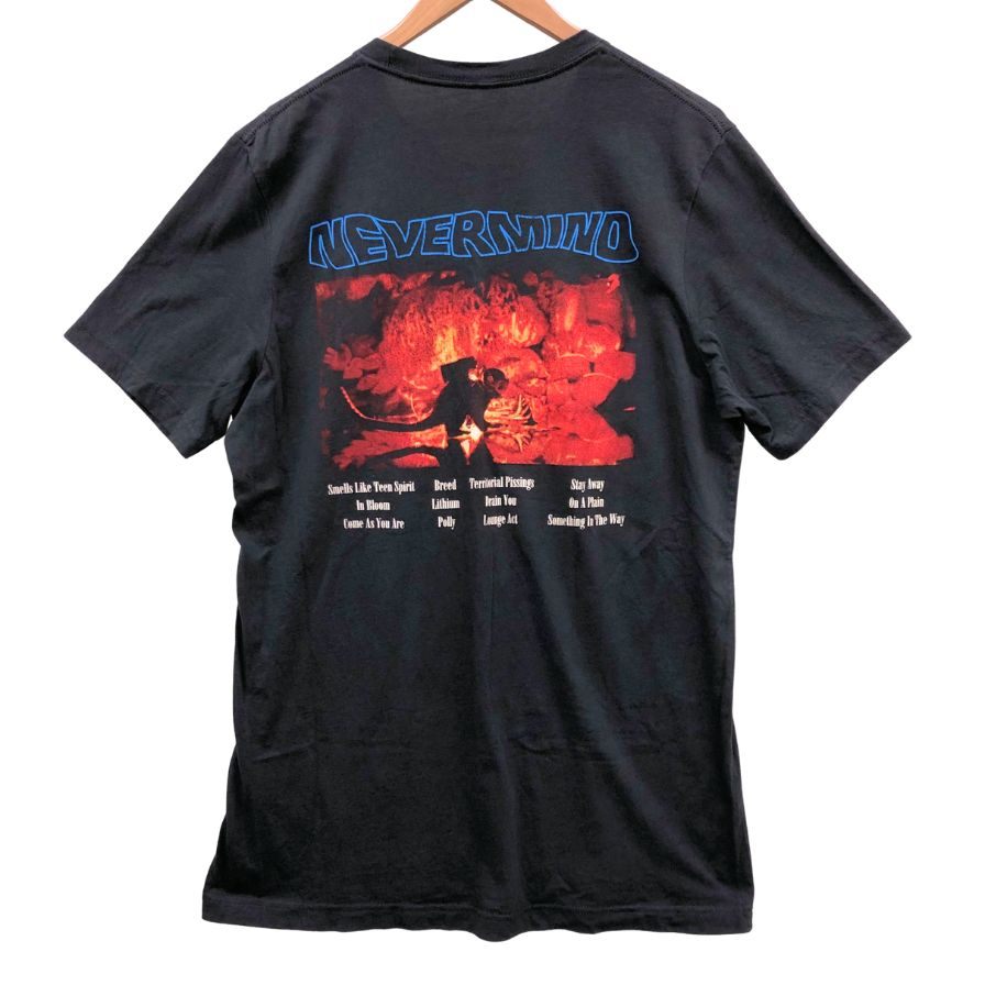美品◆ニルヴァーナ Tシャツ 公式 半袖 プリント バンド バンT ブラック系 メンズ サイズL Nirvana 【AFB29】