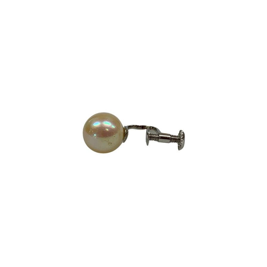 ノーブランド パールネックレス クリームイエロー シルバー金具 総重量 32.7g 56粒【AFI6】