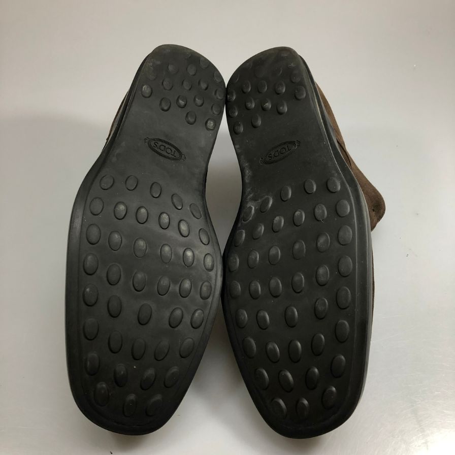 トッズ チャッカブーツ ドライビング スエード ブラウン サイズ7.5 ※紐なし  TODS 約26.5cm【AFC47】