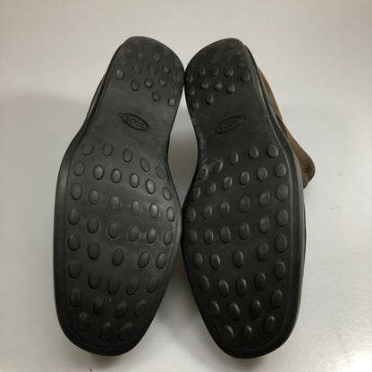 トッズ チャッカブーツ ドライビング スエード ブラウン サイズ7.5 ※紐なし  TODS 約26.5cm【AFC47】