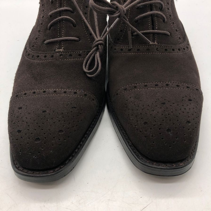 アンドレスセンドラ スエード フルブローグ ダークブラウン サイズ6ハーフ メンズ Andres Sendra 約25.0cm【AFD15】