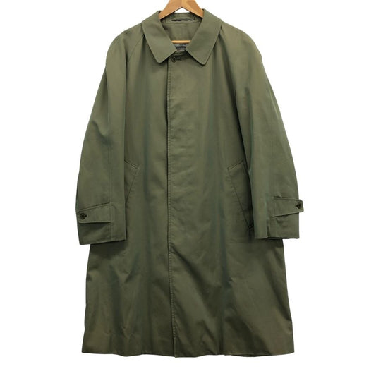 美品◆アクアスキュータム ステンカラー コート コットン 玉虫 サイズM相当 メンズ  Aquascutum 【AFA7】
