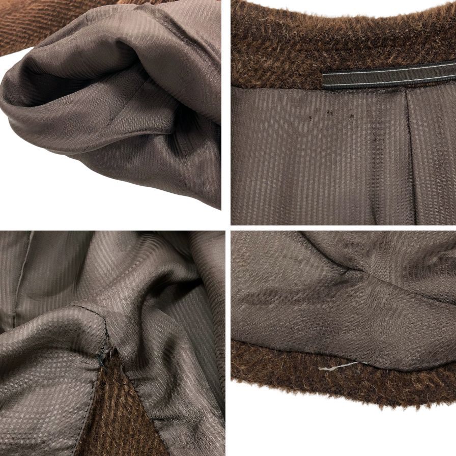美品◆エルメネジルドゼニア ソフト コート チェスターコート ウール アルパカ混 ブラウン系 サイズ48 Ermenegildo Zegna soft 【AFF24】