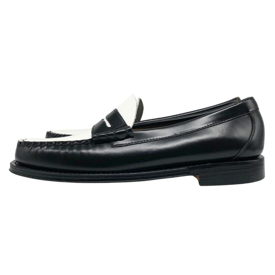 ジーエイチバス ローファー ウィージャンズ ラーソン サイズ8.0 メンズ ブラック ホワイト G.H.Bass&Co. WEEJUNS LARSON ローファー 約26.5cm【LA】【中古】