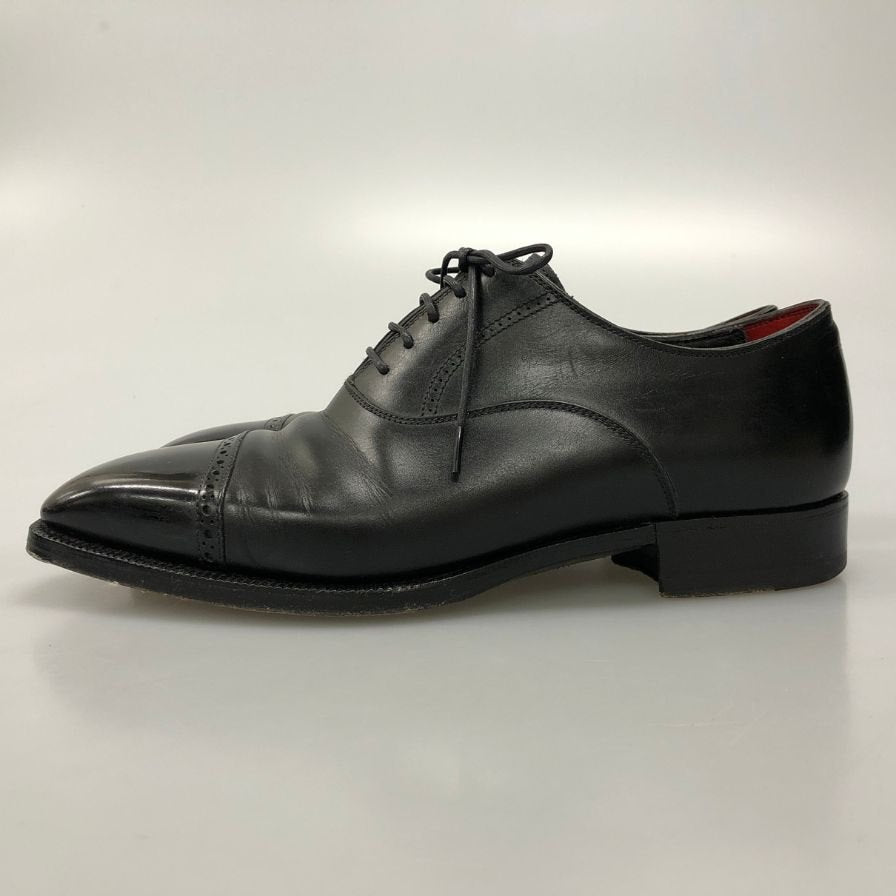 ナポリターノ ラケーレ レザーシューズ キャップトゥ メンズ サイズ7 ブラック Napolitano Rachele【AFC31】【中古】