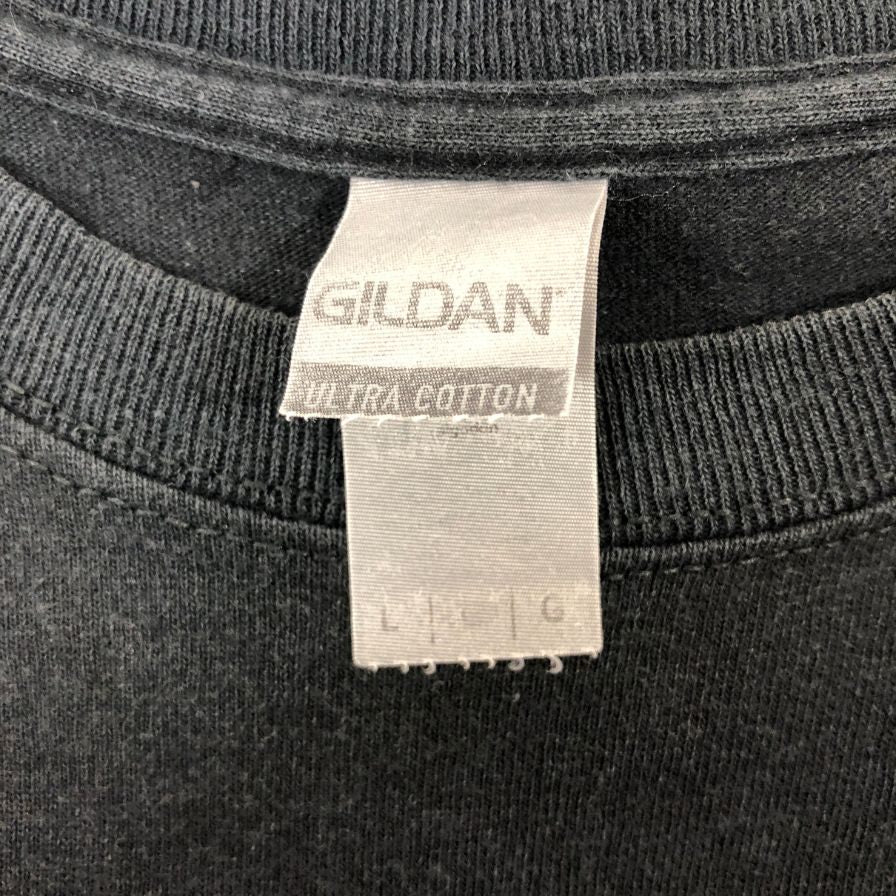 中古◆ギルダン Tシャツ 90年代 原子刺責屋 ブラック メンズ サイズL GILDAN 【AFB39】