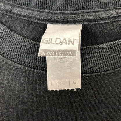中古◆ギルダン Tシャツ 90年代 原子刺責屋 ブラック メンズ サイズL GILDAN 【AFB39】