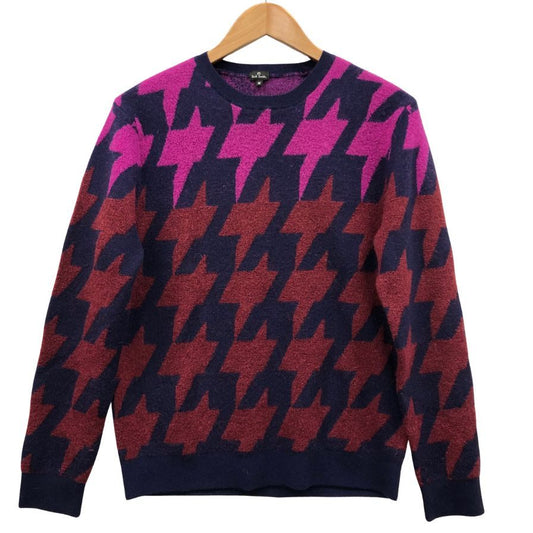 美品◆ポールスミス ロングスリーブニット 総柄 モヘア メンズ サイズM Paul Smith 【AFB3】