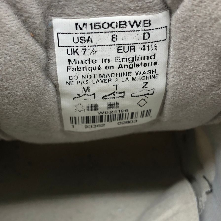 ニューバランス スニーカー M1500BWB メッシュ×スエード イングランド製 30周年記念モデル メンズ ブラウン系 サイズUK7.5 NEW BALANCE 約26.0cm【AFC47】