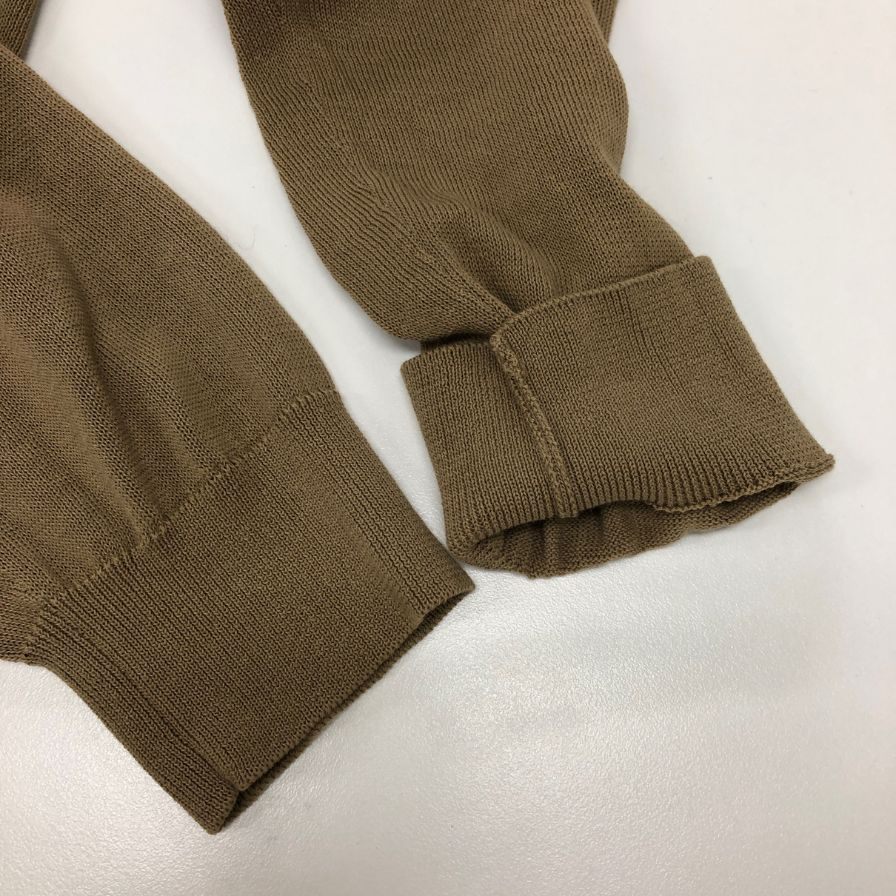 美品◆ザノーネ ニット 襟付き コットン メンズ ベージュ サイズ 48 ZANONE 【AFB17】