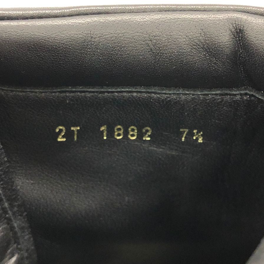 プラダ コンバットブーツ レースアップ ベルト レザー 2T 1882 ブラック メンズ サイズ8.5 PRADA 約27.0cm【AFD9-2】