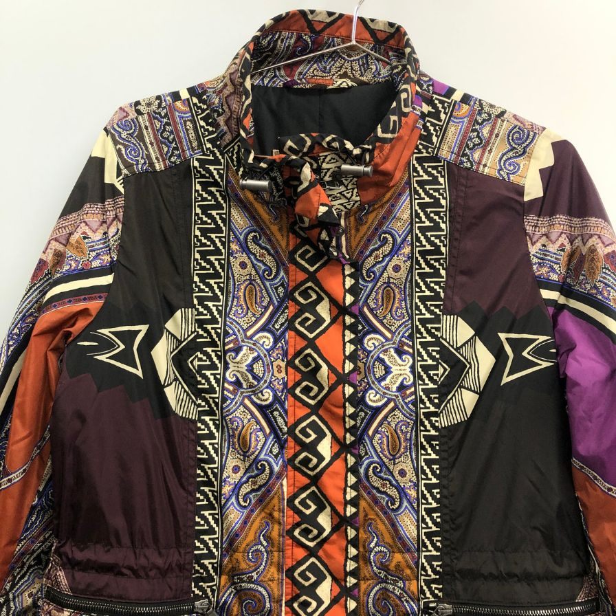 美品◆エトロ コート 中綿 総柄 ペイズリー イタリア製 レディース サイズ42 ETRO 【AFA13】