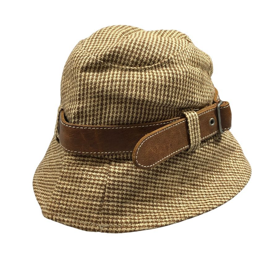 ラルフローレン バケットハット リネン 牛革  ブラウン系 メンズ表記なし   RALPH LAUREN【AFB50】