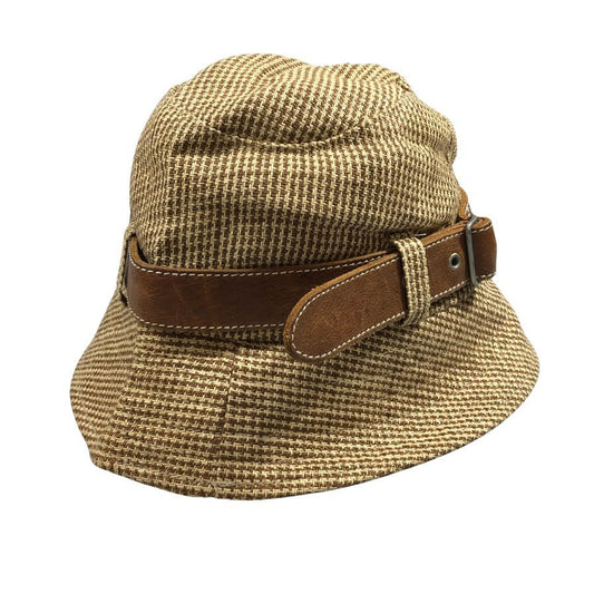 ラルフローレン バケットハット リネン 牛革  ブラウン系 メンズ表記なし   RALPH LAUREN【AFB50】
